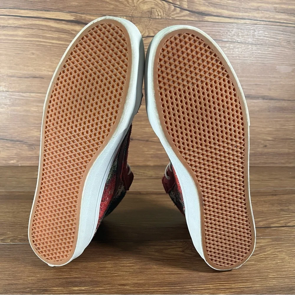 VANS SK8-Hi‎ Red Suede Sneakers Women’s Size 9.5 Lace Up Shoes